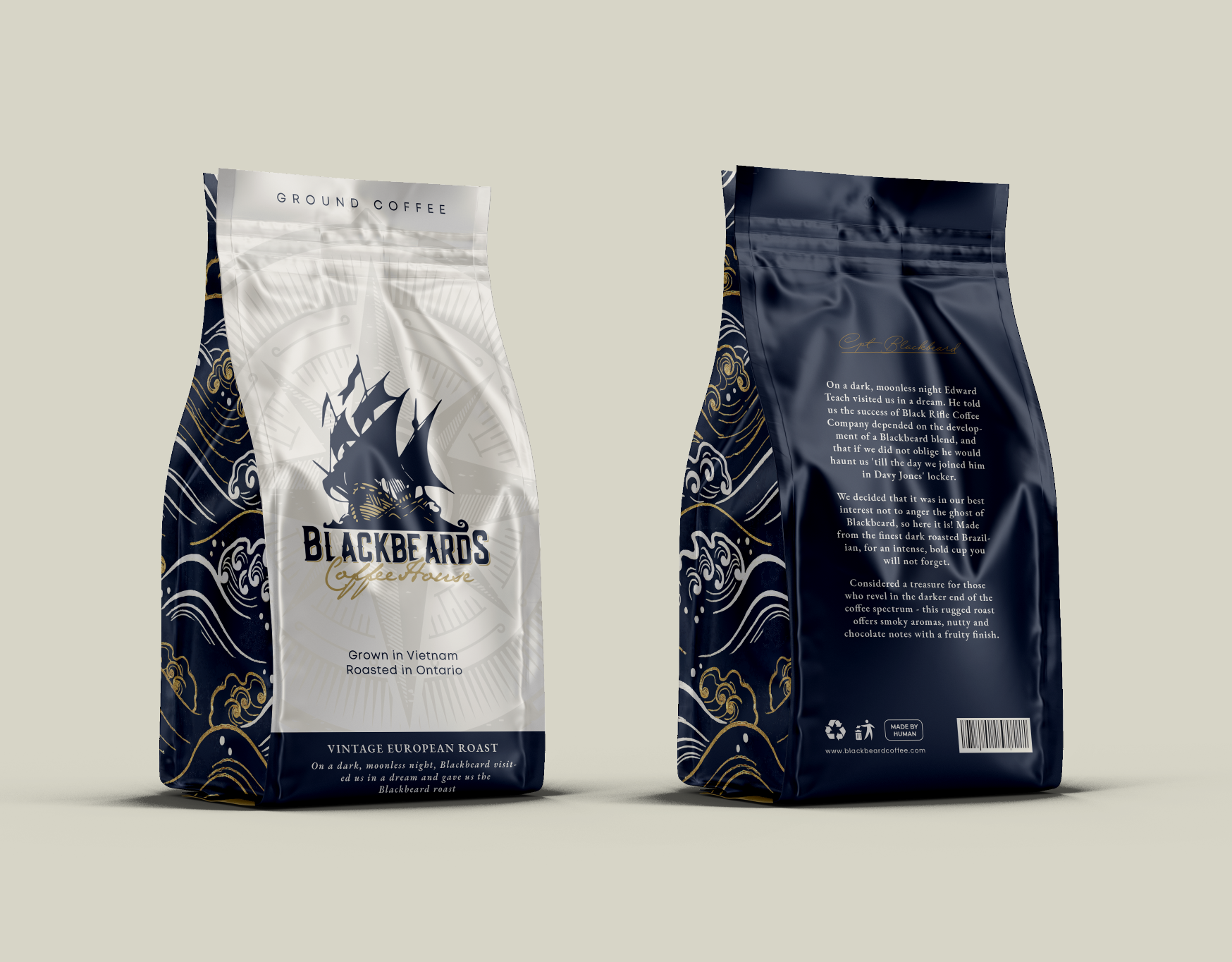 Blackbeard Coffee House packaging design by Brandbeast