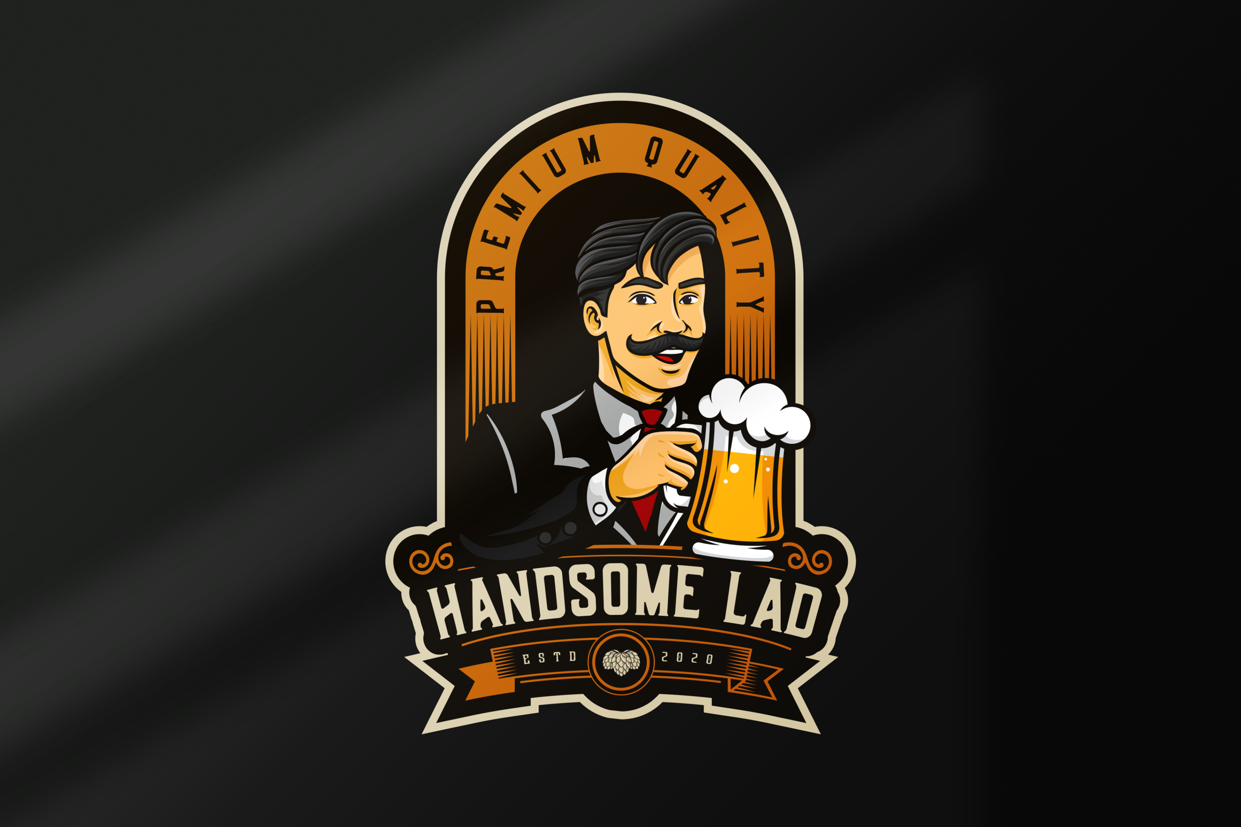 Handsome Lad Brewing Company logo design