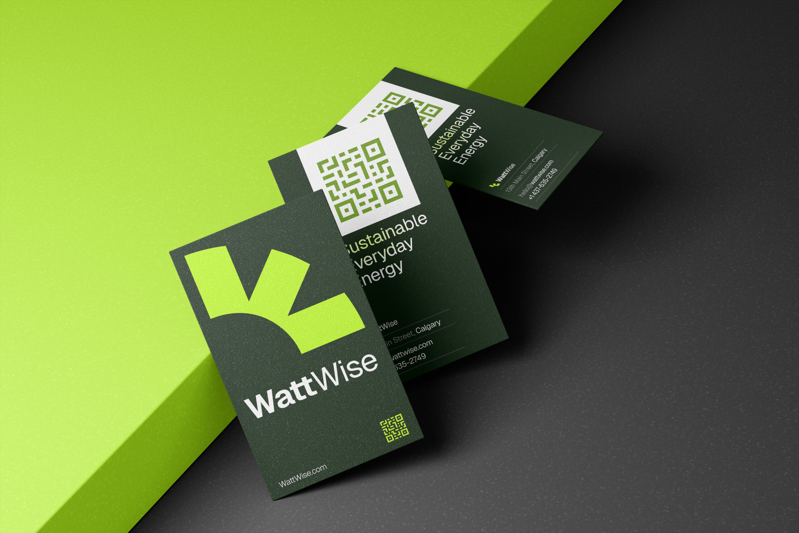 WattWise business card and visual identity design